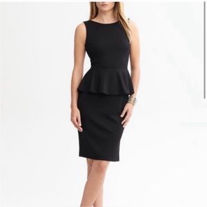 Banana Republic Factory Peplum Sheath Dress Black 4